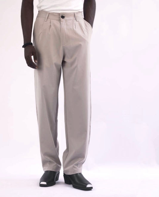 GIESTO pleated trousers in grey