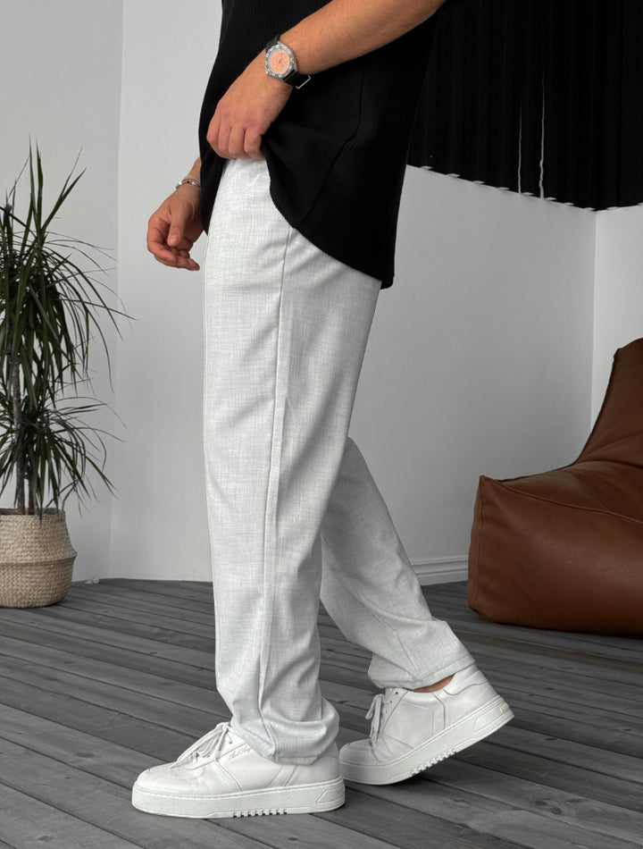 Difransel straight fit pants in light grey