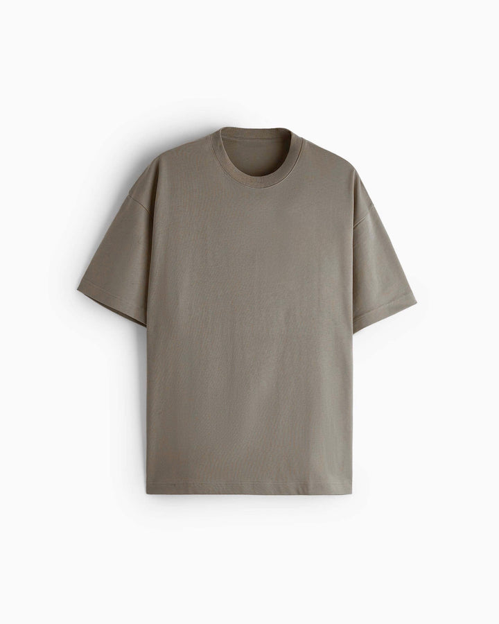 Plain t-shirt in Mud