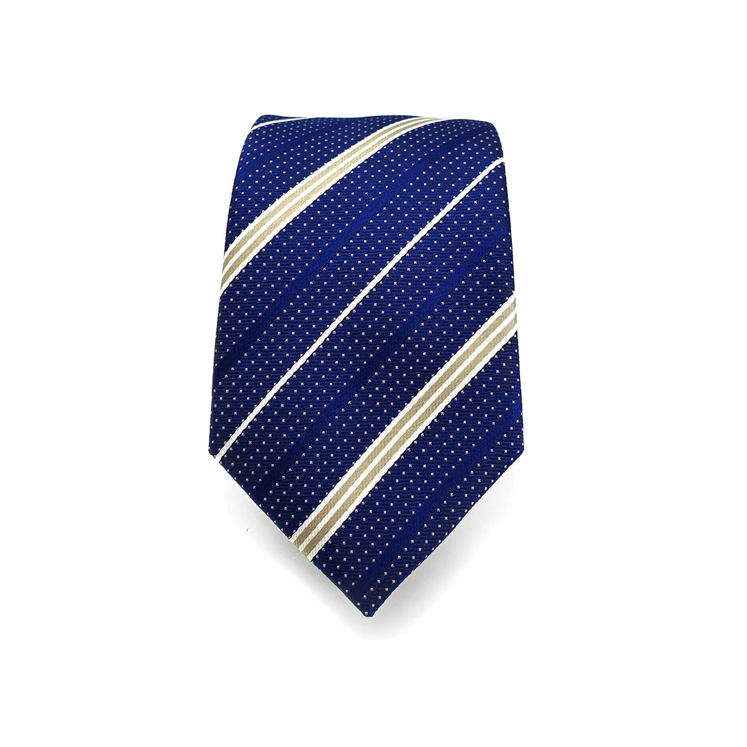 BLUE STRIPED LUXURY SILK TIE