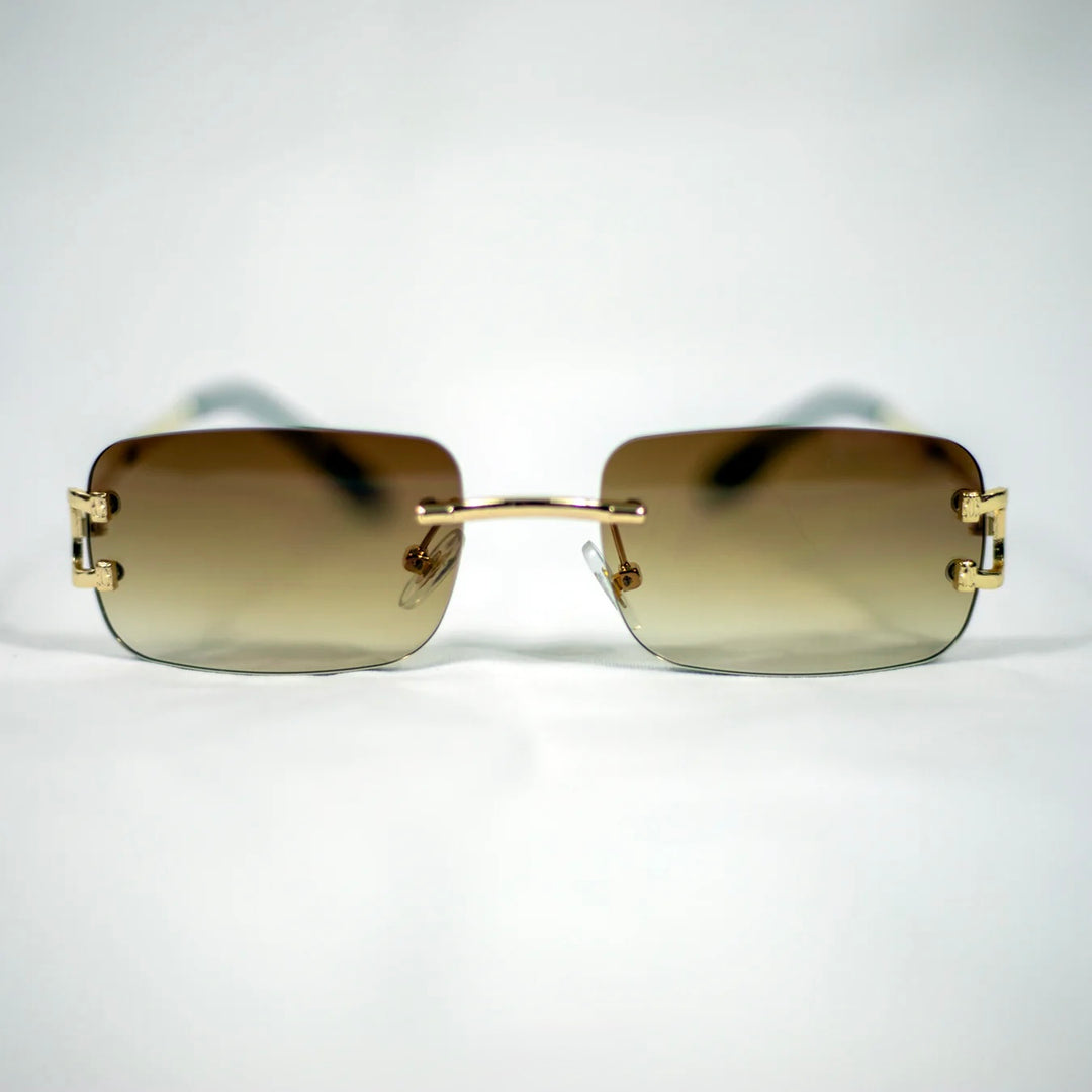 Pronged Square Frame Sun glasses in gradient
