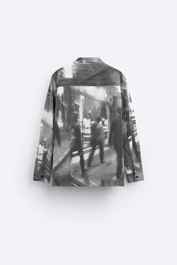 ZARA CONTRAST PRINT SHIRT