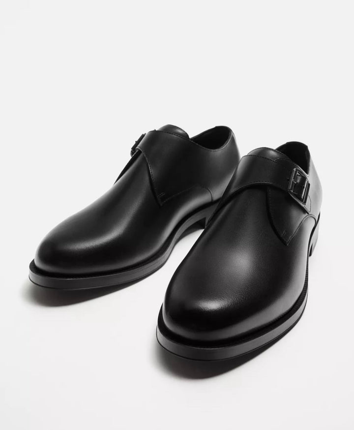 Garm Island Monkstrap Shoes in Black