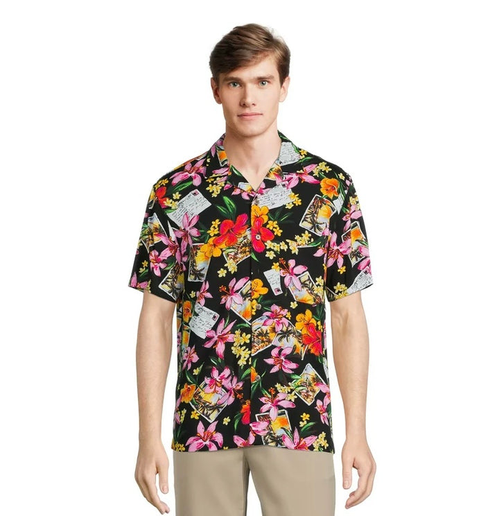 George Mens short sleeve tropical shirt