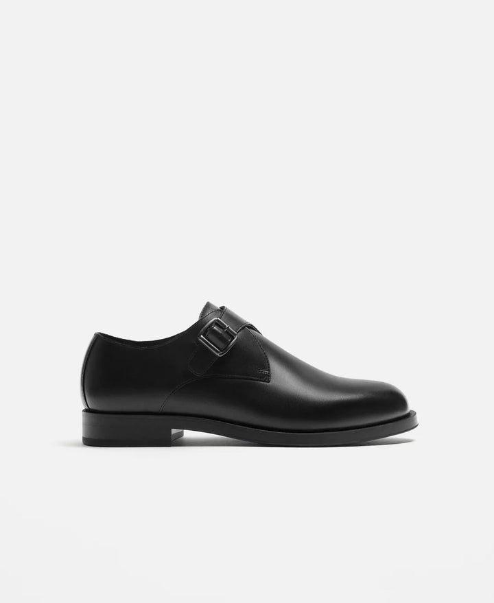 Garm Island Monkstrap Shoes in Black