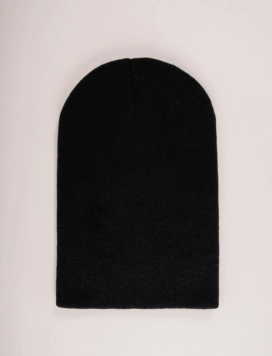 Unisex black knitted beanie