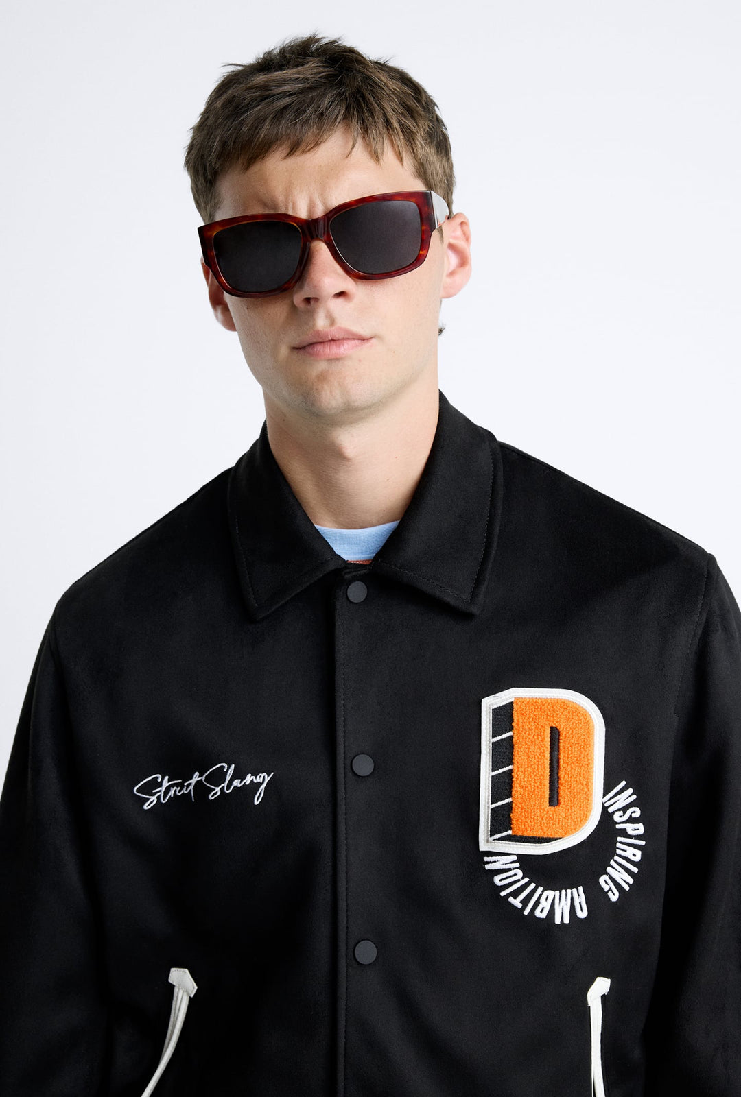 ZARA FAUX SUEDE EMBROIDERED JACKET