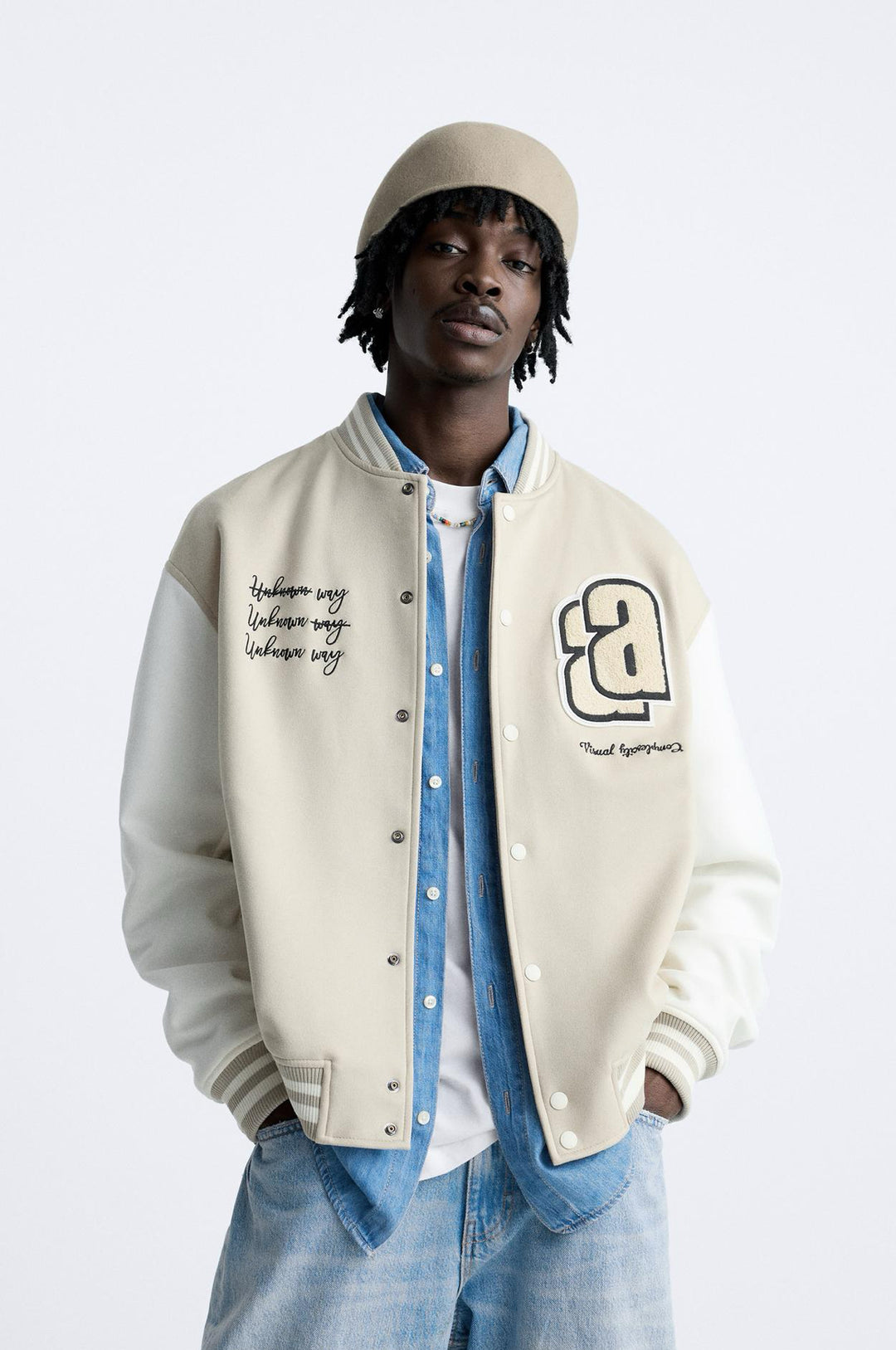 ZARA BOMBER JACKET WITH PATCHES