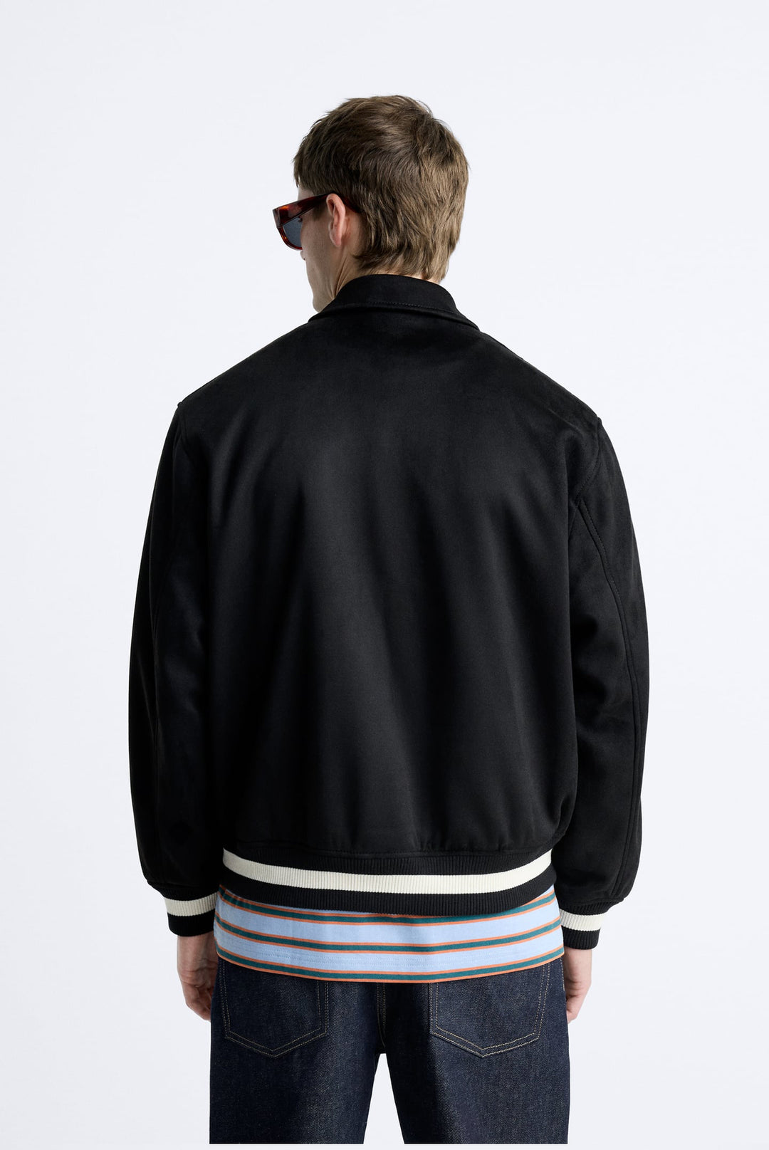 ZARA FAUX SUEDE EMBROIDERED JACKET