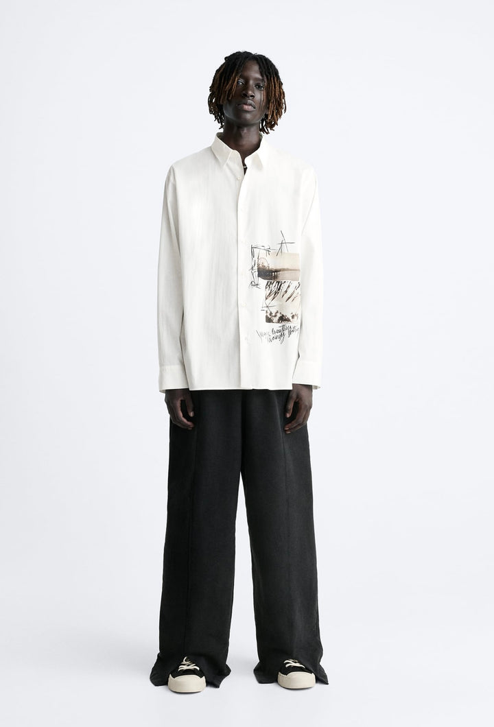 ZARA PHOTO PRINT SHIRT