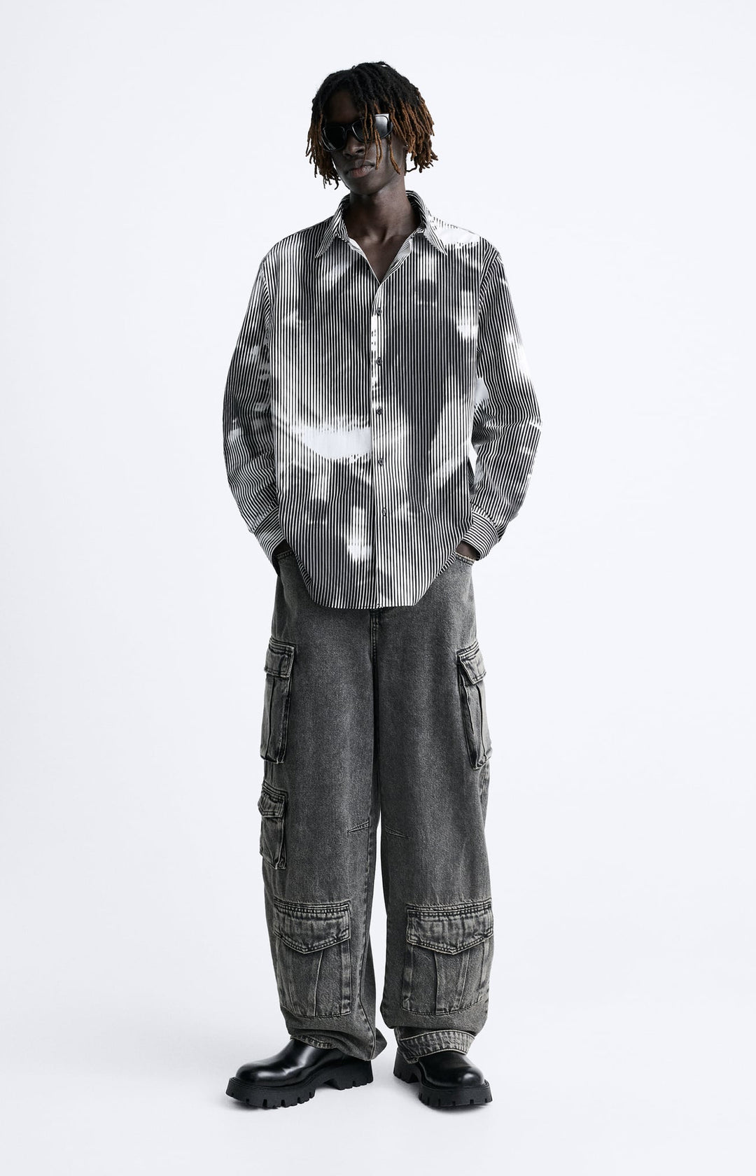 ZARA CONTRAST PRINT SHIRT