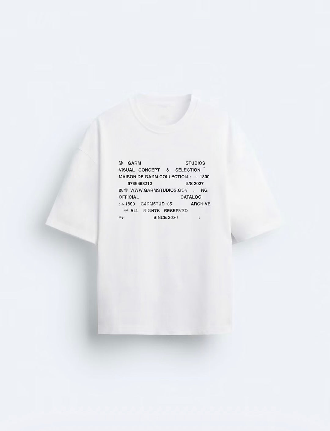 Garm Island Visual Concept T-shirt in white