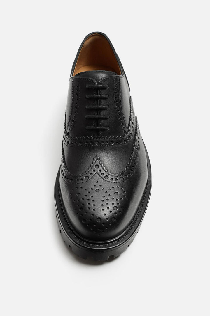 ZARA LEATHER TRACK SOLE SHOES