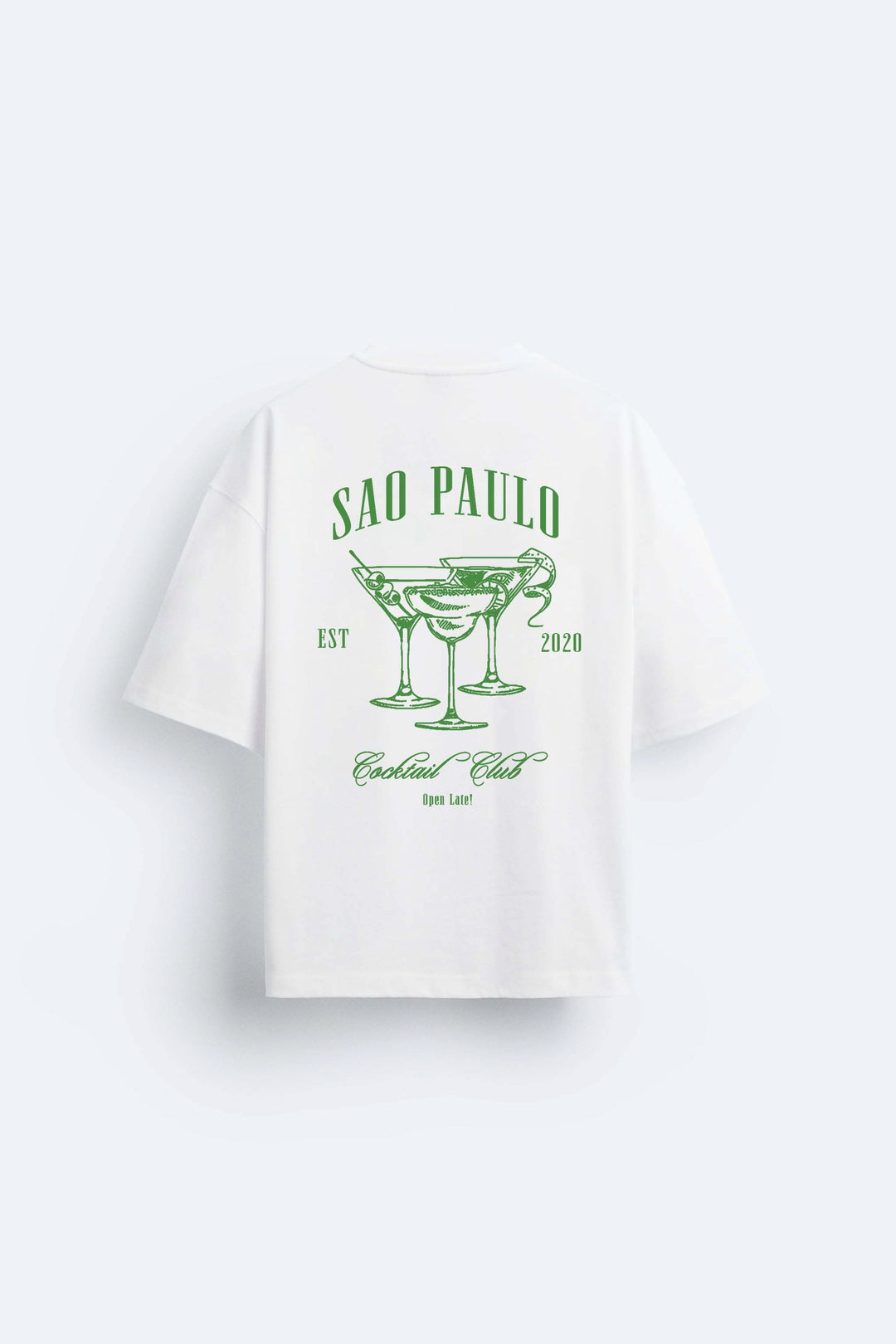 Garm island Cocktail Club Backprint T-shirt in white