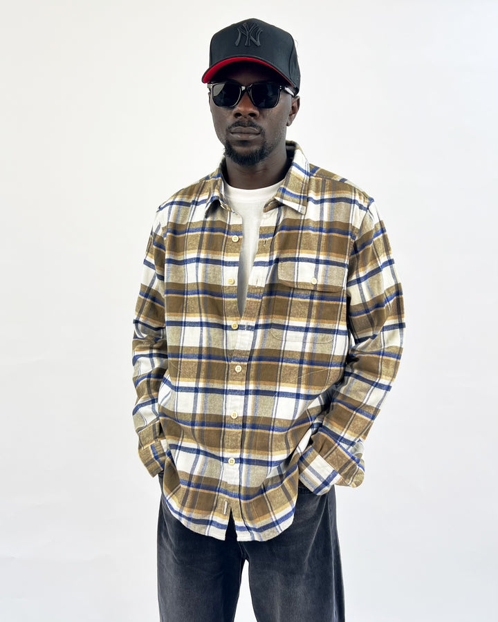 Men’s yellow plaid shirt
