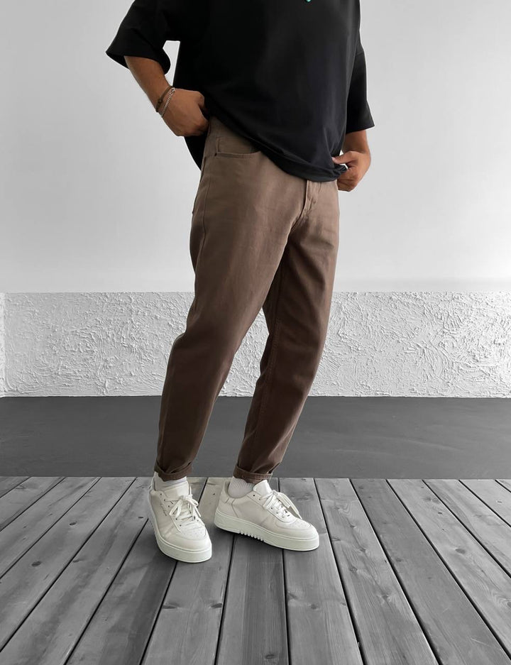 Difransel banan jeans in coffee brown