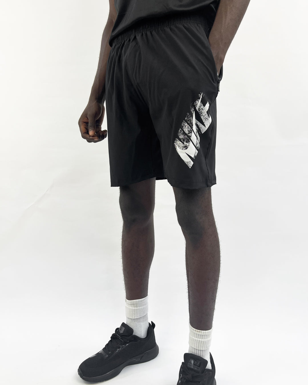 Nike faded logo print sports shorts