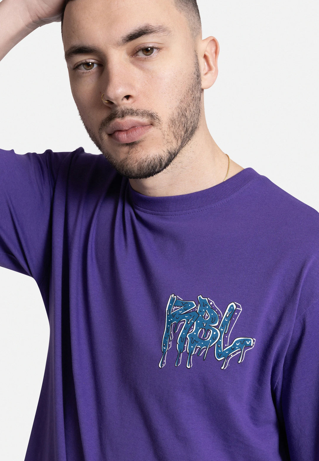 Redefined Rebel UNISEX TOBIAS T-shirt in purple