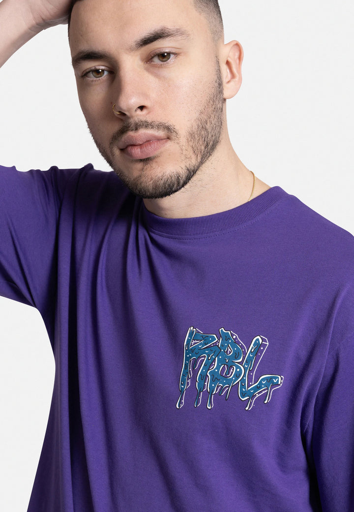 Redefined Rebel UNISEX TOBIAS T-shirt in purple