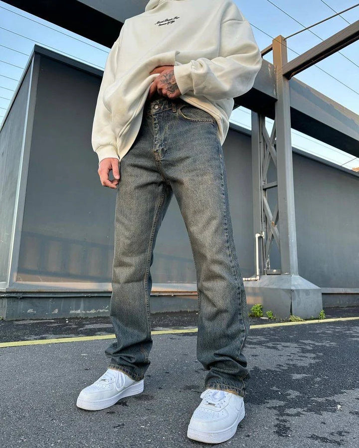 Difransel loose fit jeans in acid wash