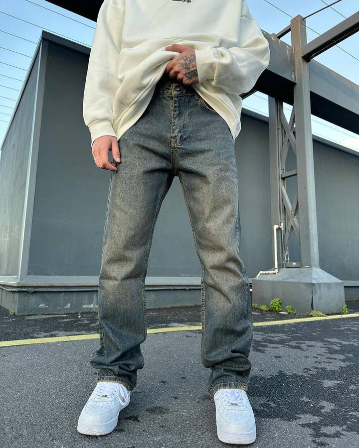 Difransel loose fit jeans in acid wash