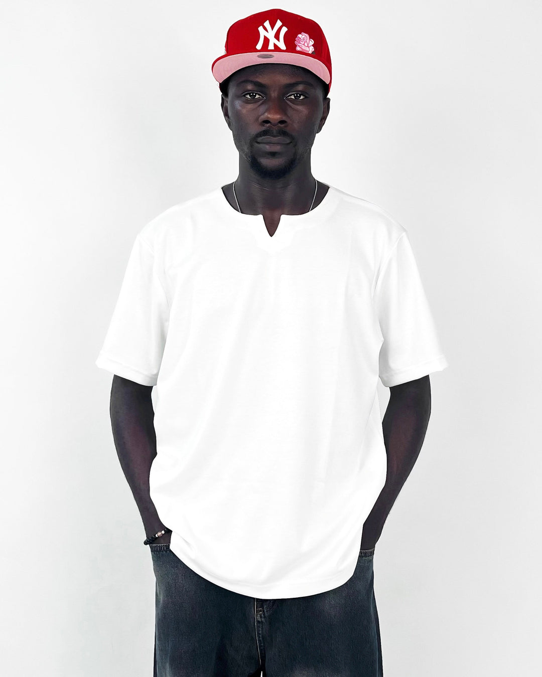 Garm Island NEW Notch neck t-shirt in white