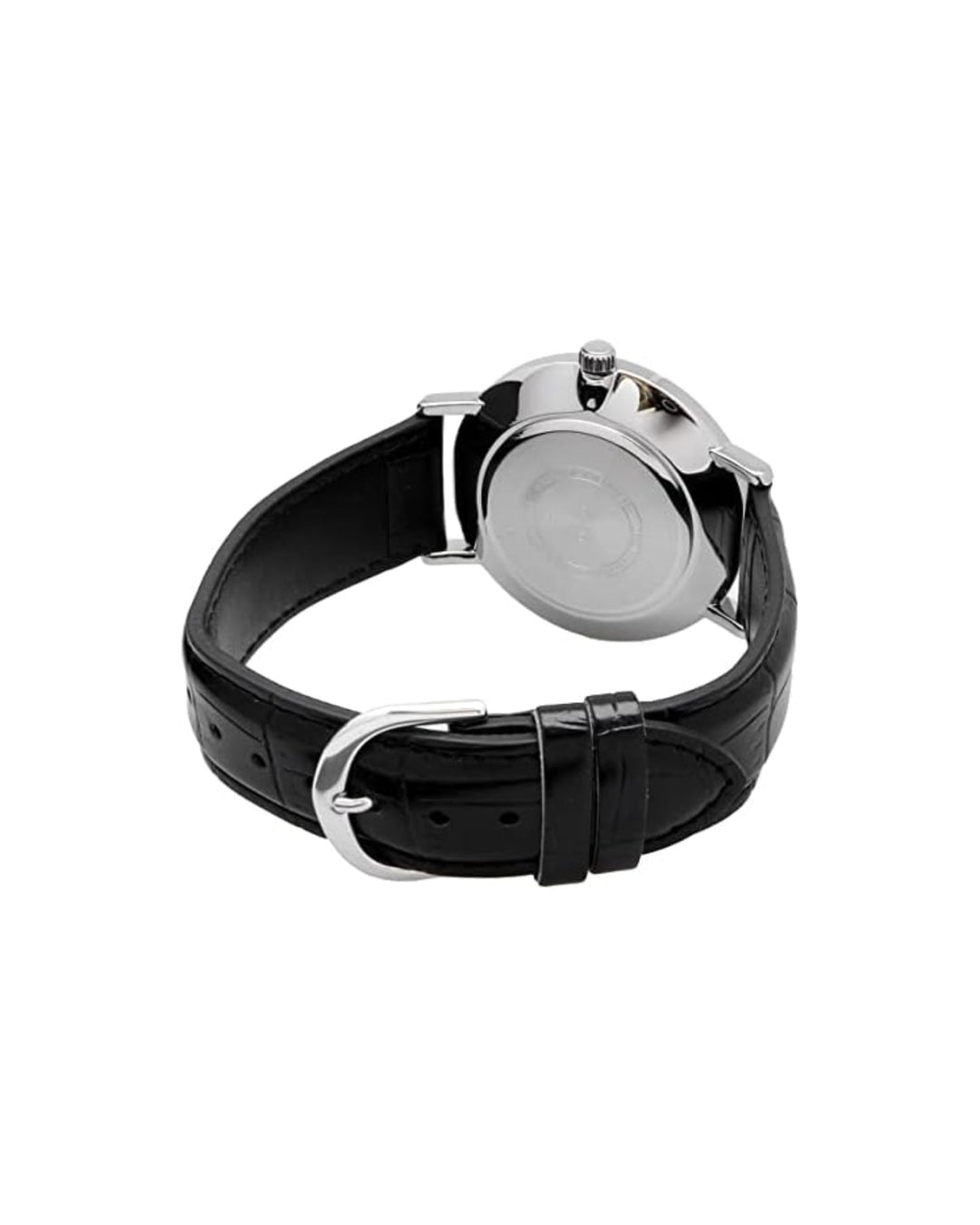 Casio Black Leather MTP-VT01L-1B Watch in black