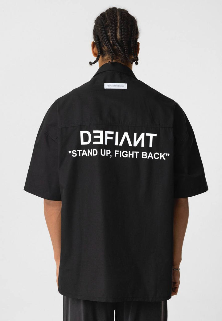Essence of Life Deviant Backprint Shirt in Black