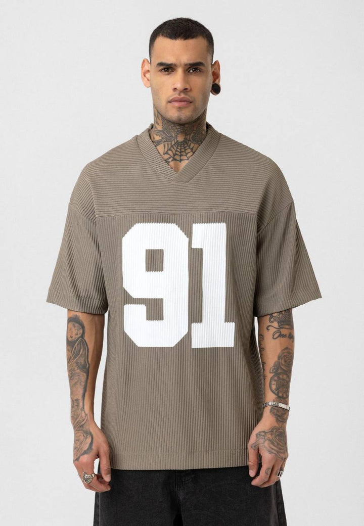 Vamos Pleated Jersey in Khaki