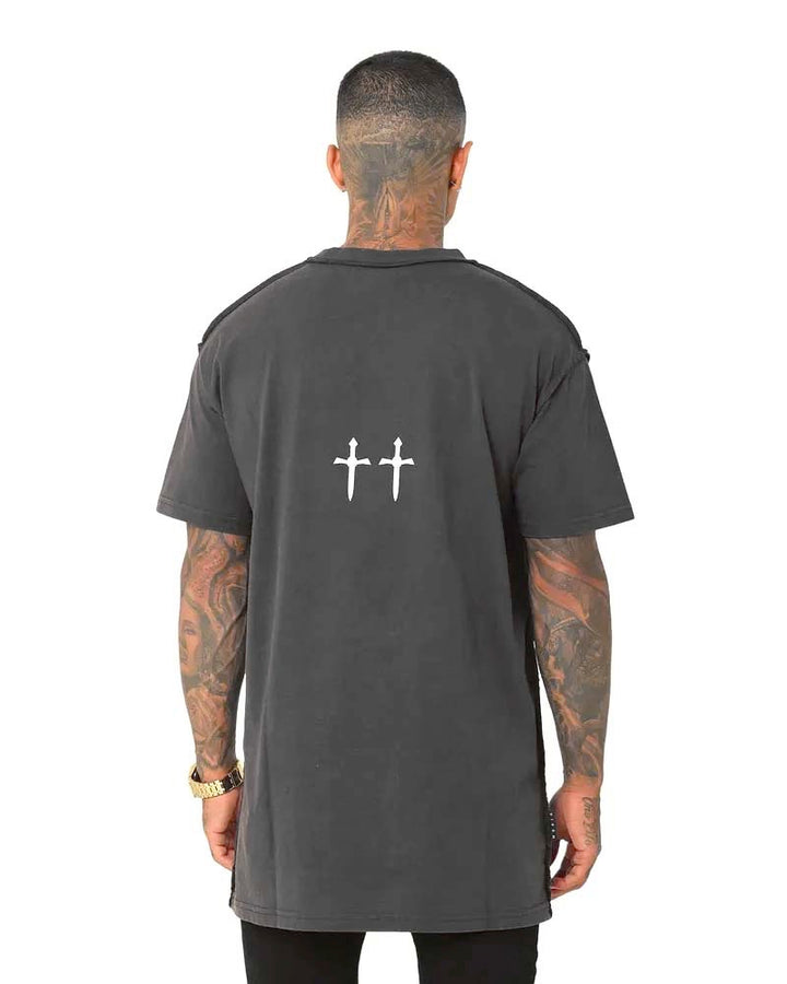 Saint Morta Dagger Reverse Lafayette T-Shirt in grey