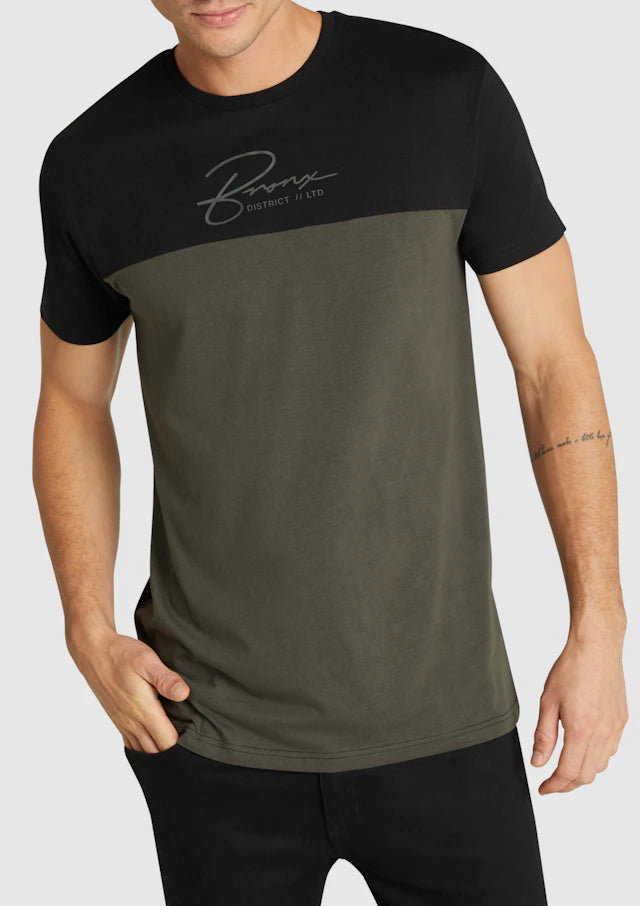 CONNOR MILITARY JACK CREW LONGLINE T-SHIRT