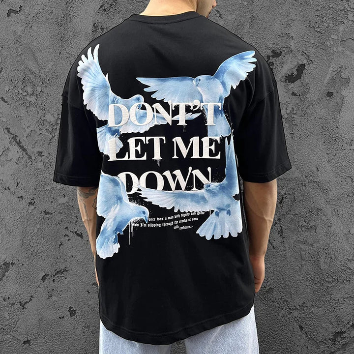 25-12 Don’t Let me Down Backprint T-shirt in black