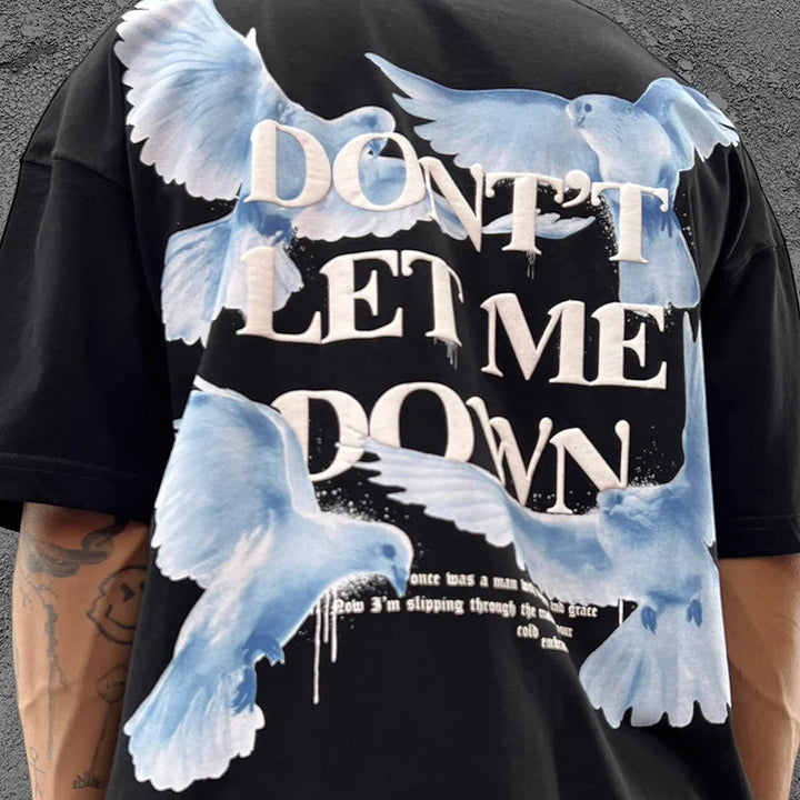 25-12 Don’t Let me Down Backprint T-shirt in black