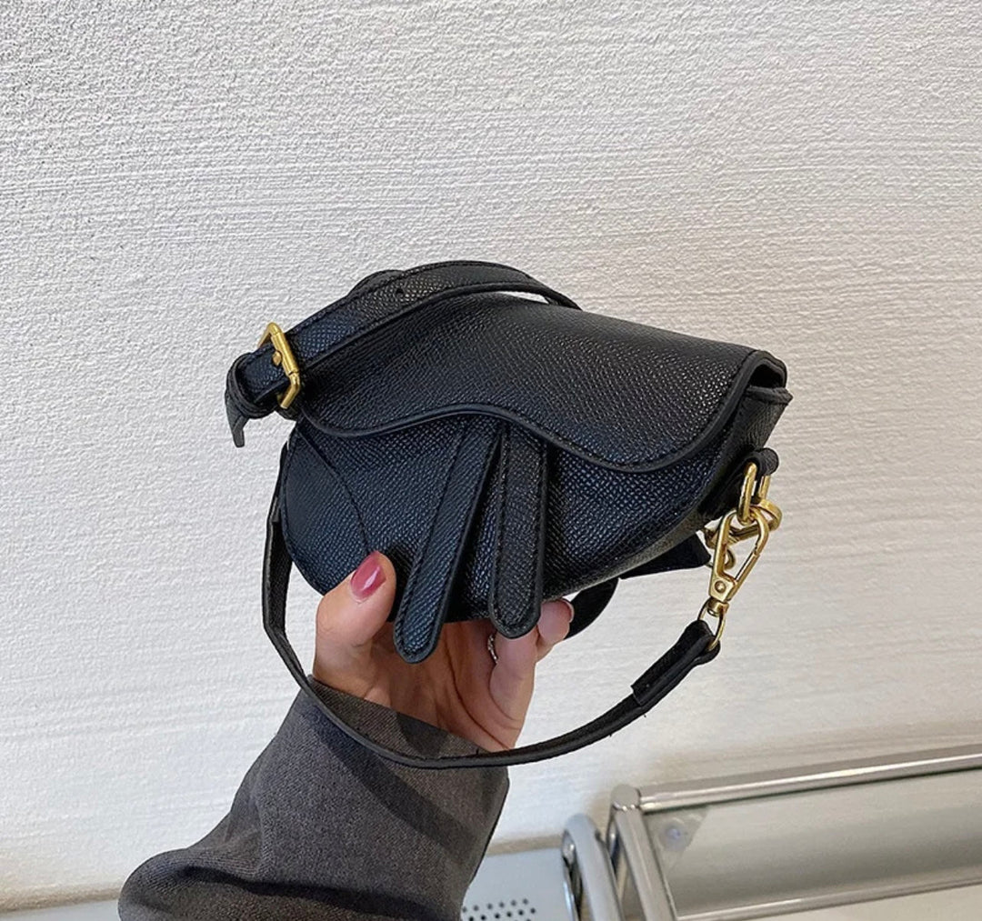 Mini saddle bag in black