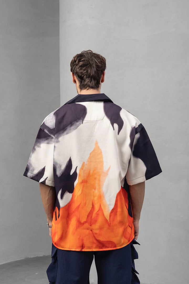 2morrow Flames Short Sleeve Revere Shirt