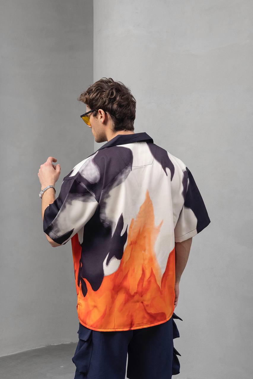 2morrow Flames Short Sleeve Revere Shirt