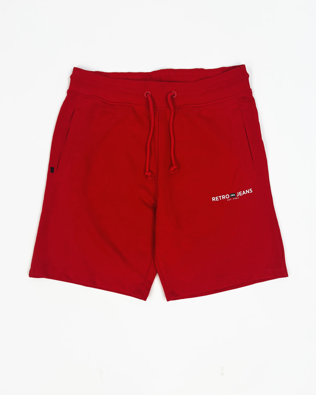 Retro Jeans Sweatshorts in Red