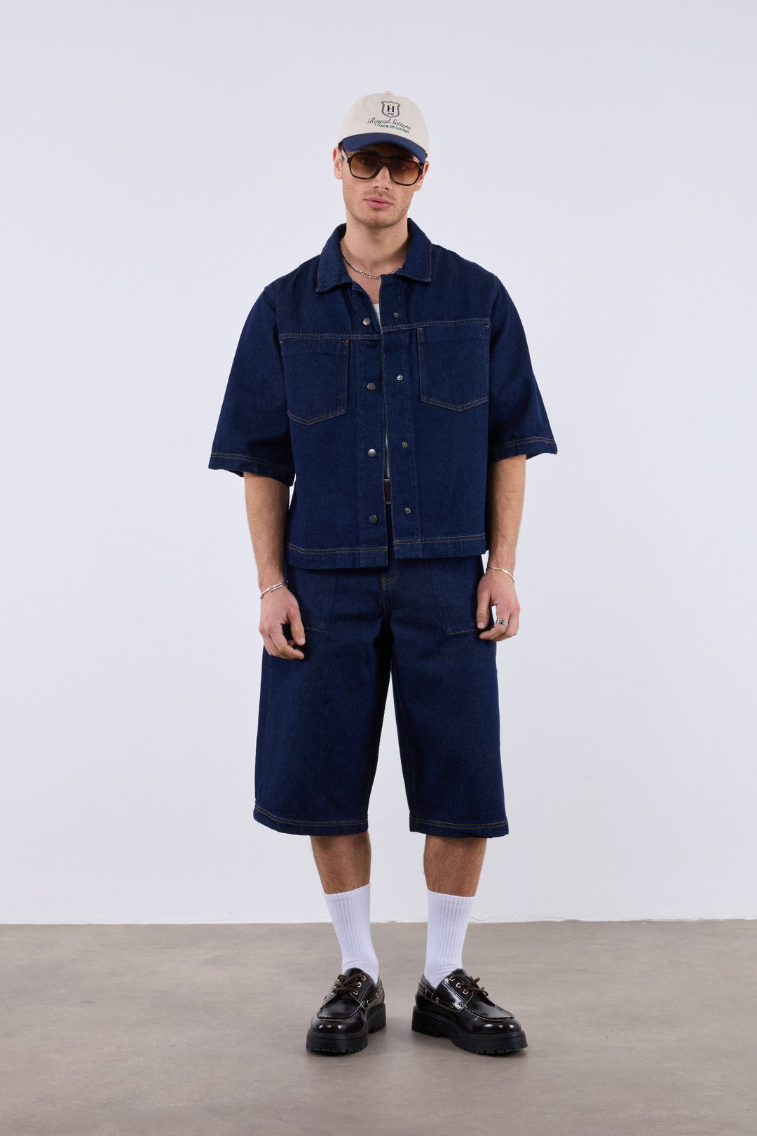 2512 Denim Short Set in Blue