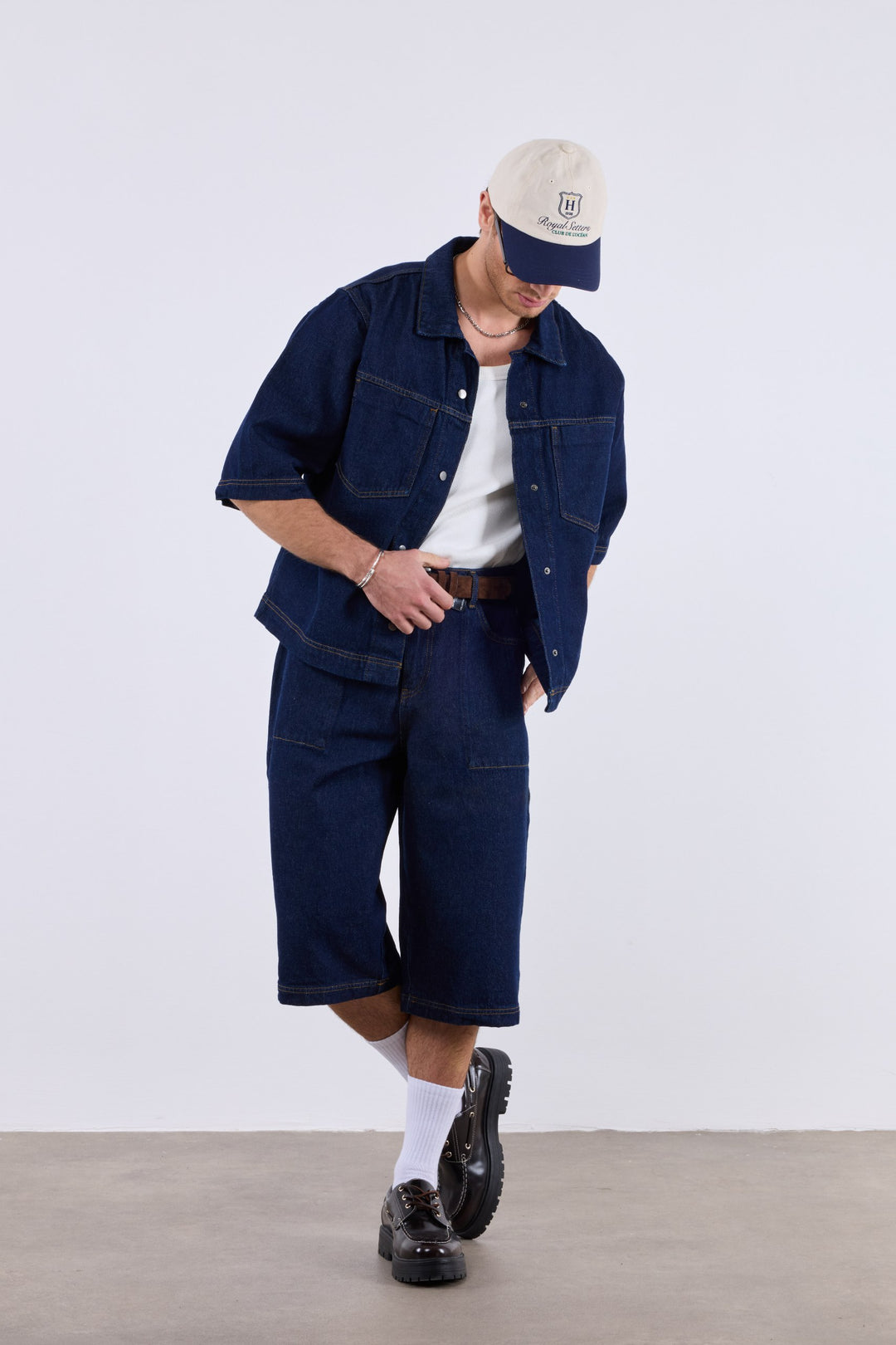 2512 Denim Short Set in Blue