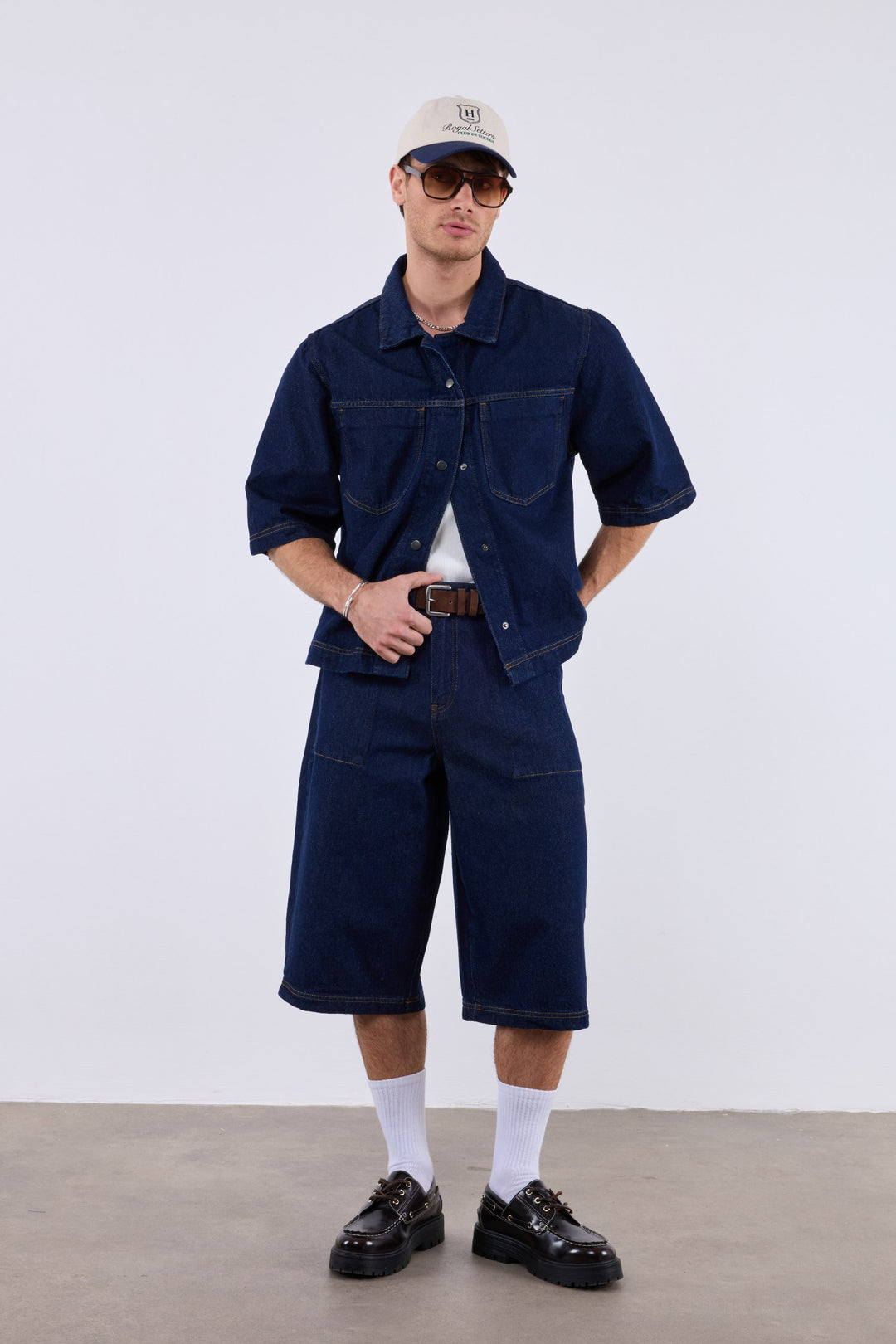 2512 Denim Short Set in Blue