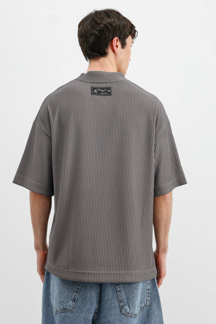 Vamos Pleated Jersey in Grey