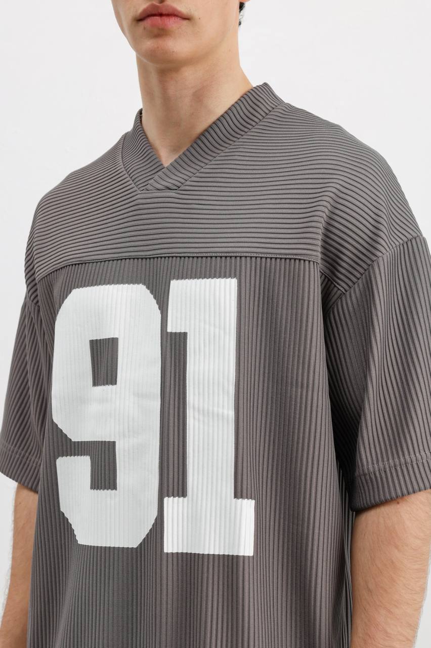 Vamos Pleated Jersey in Grey