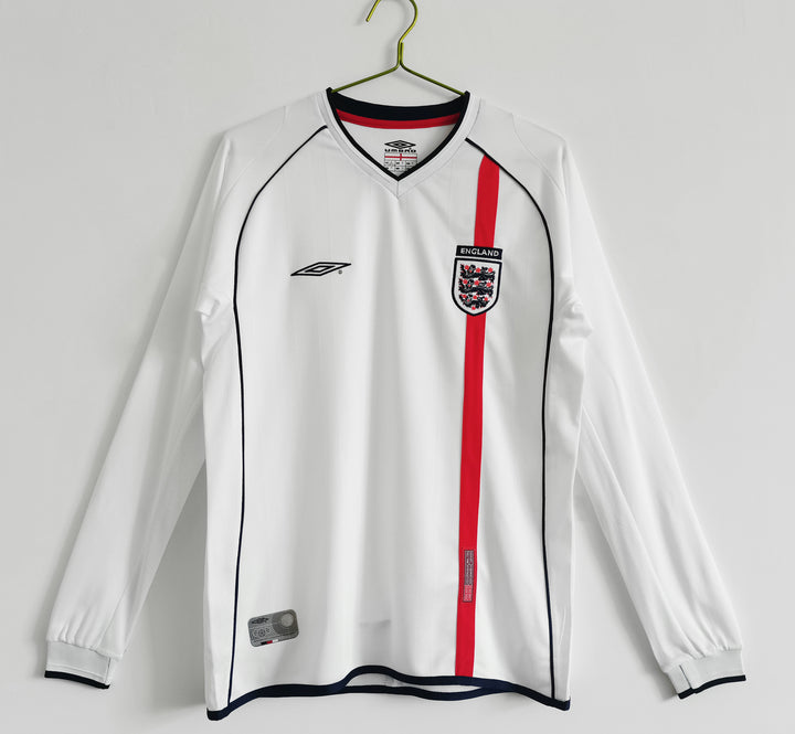 England 2002 Longsleeve Retro Jersey in White