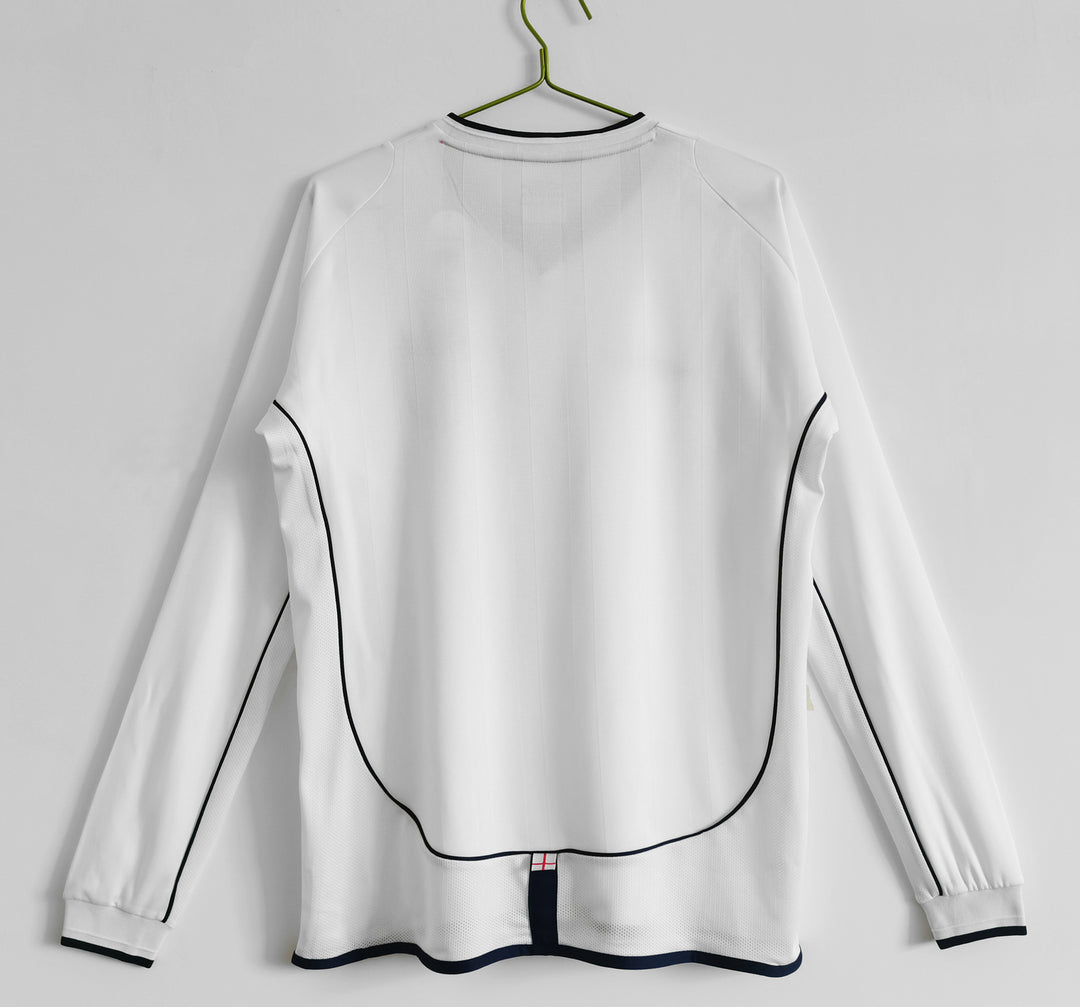 England 2002 Longsleeve Retro Jersey in White