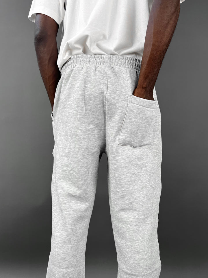 SPRUCE COTTON JOGGERS IN MARL GREY