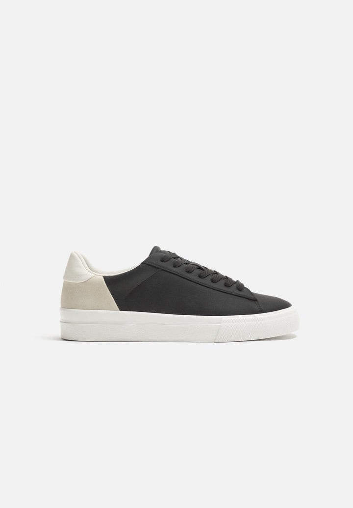 ZARA CONTRAST TRAINERS IN BLACK