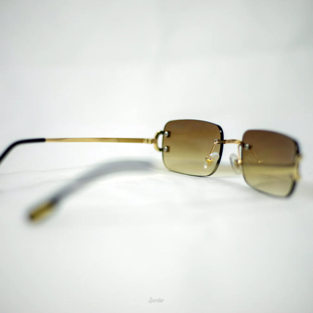 Pronged Square Frame Sun glasses in gradient