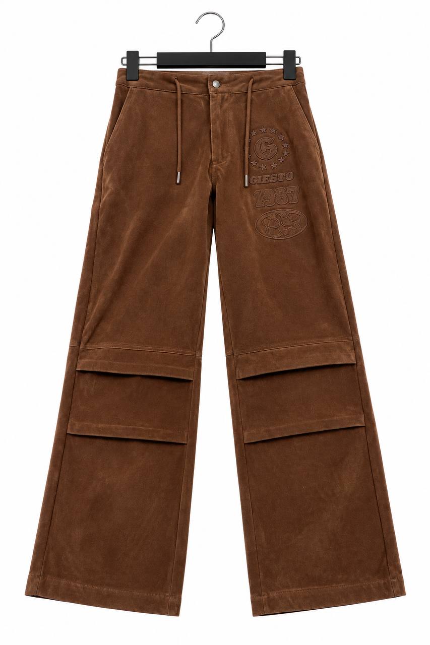 Giesto 1987 limewash pants in brown