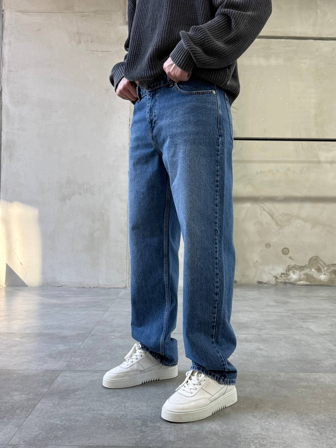 Difransel Baggy fit jeans in mid blue