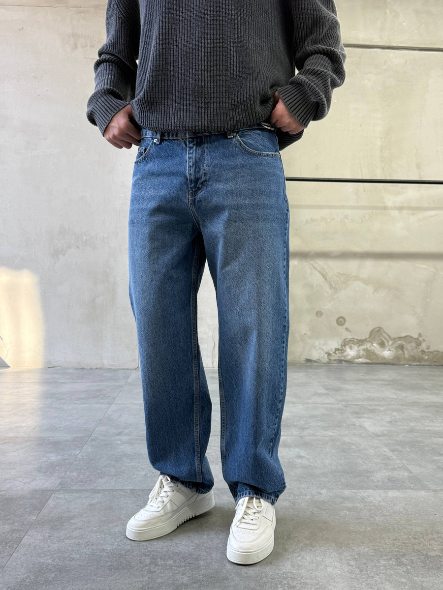 Difransel Baggy fit jeans in mid blue